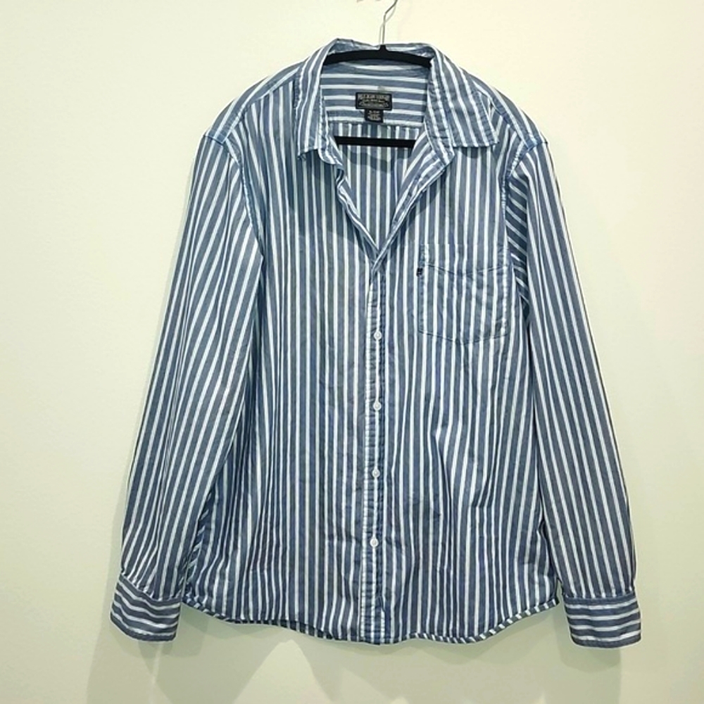 RARE RALPH LAUREN BUTTON UP DRESS SHIRT RL ON POCKET 100% COTTON STRIPES